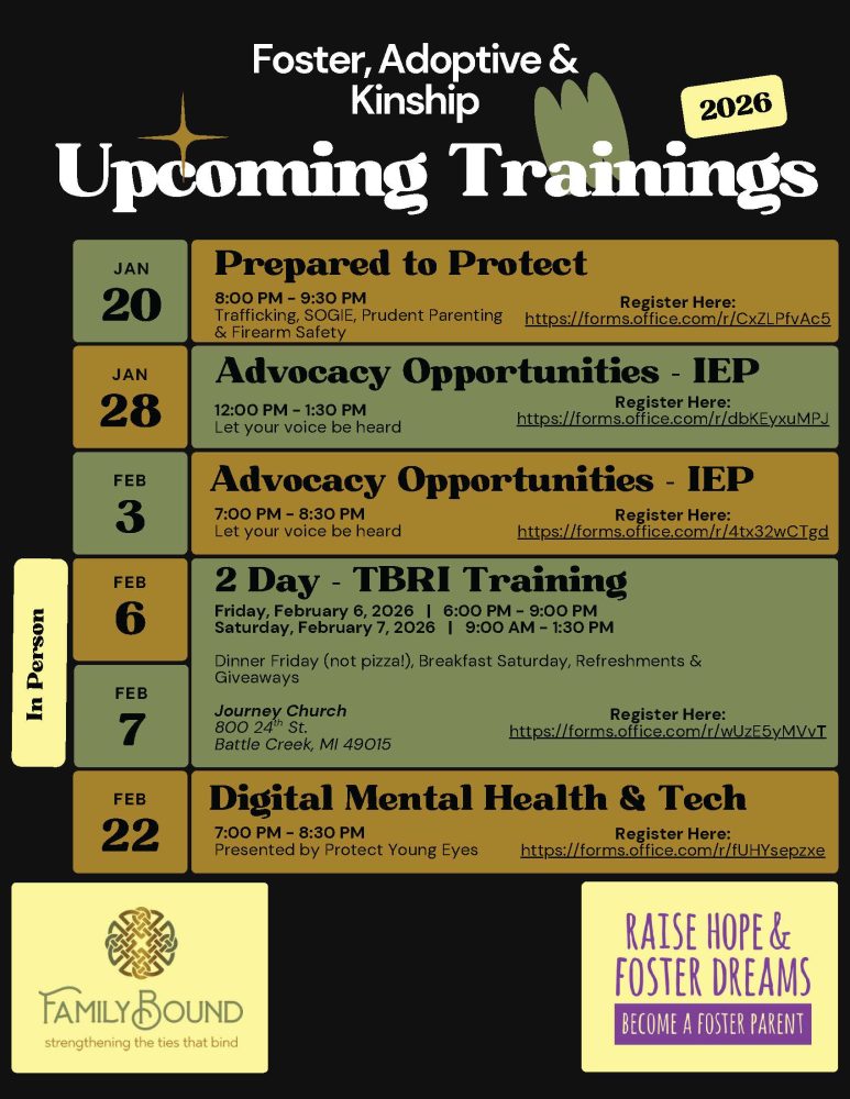 Foster, Adoption, and Kinship trainings