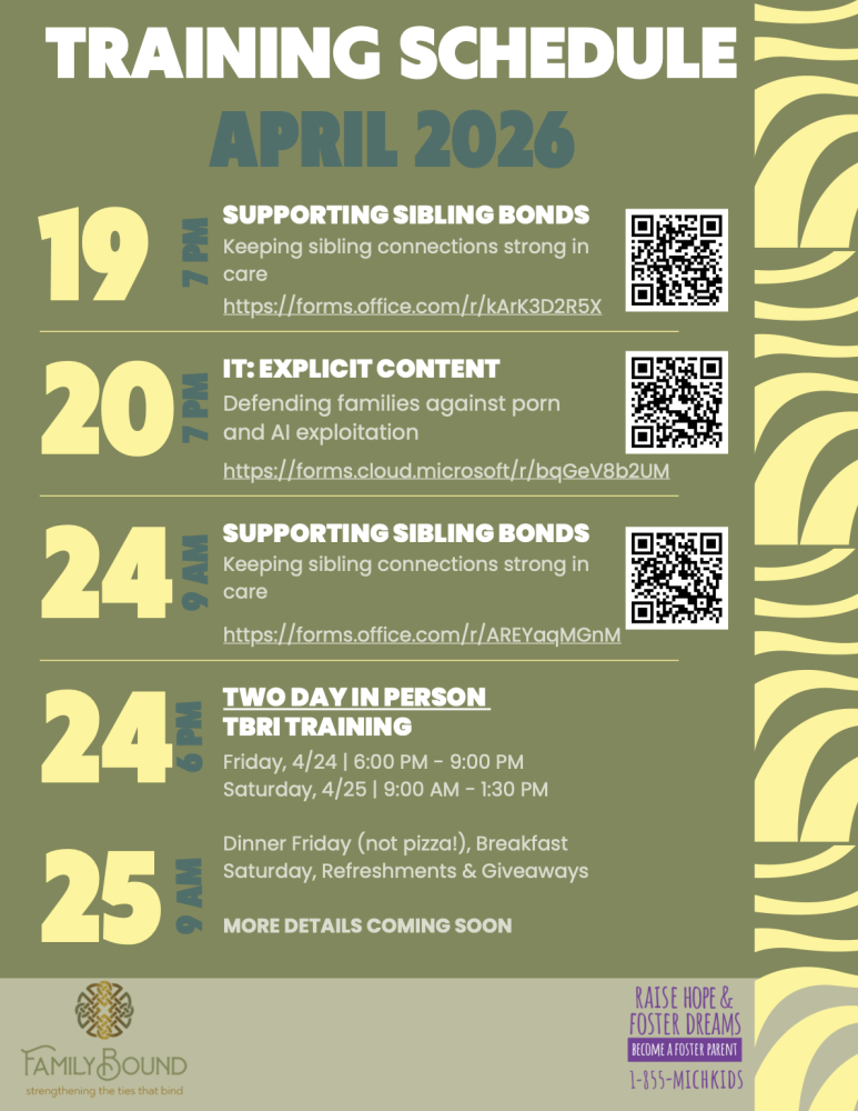 Training Schedule - April 2026